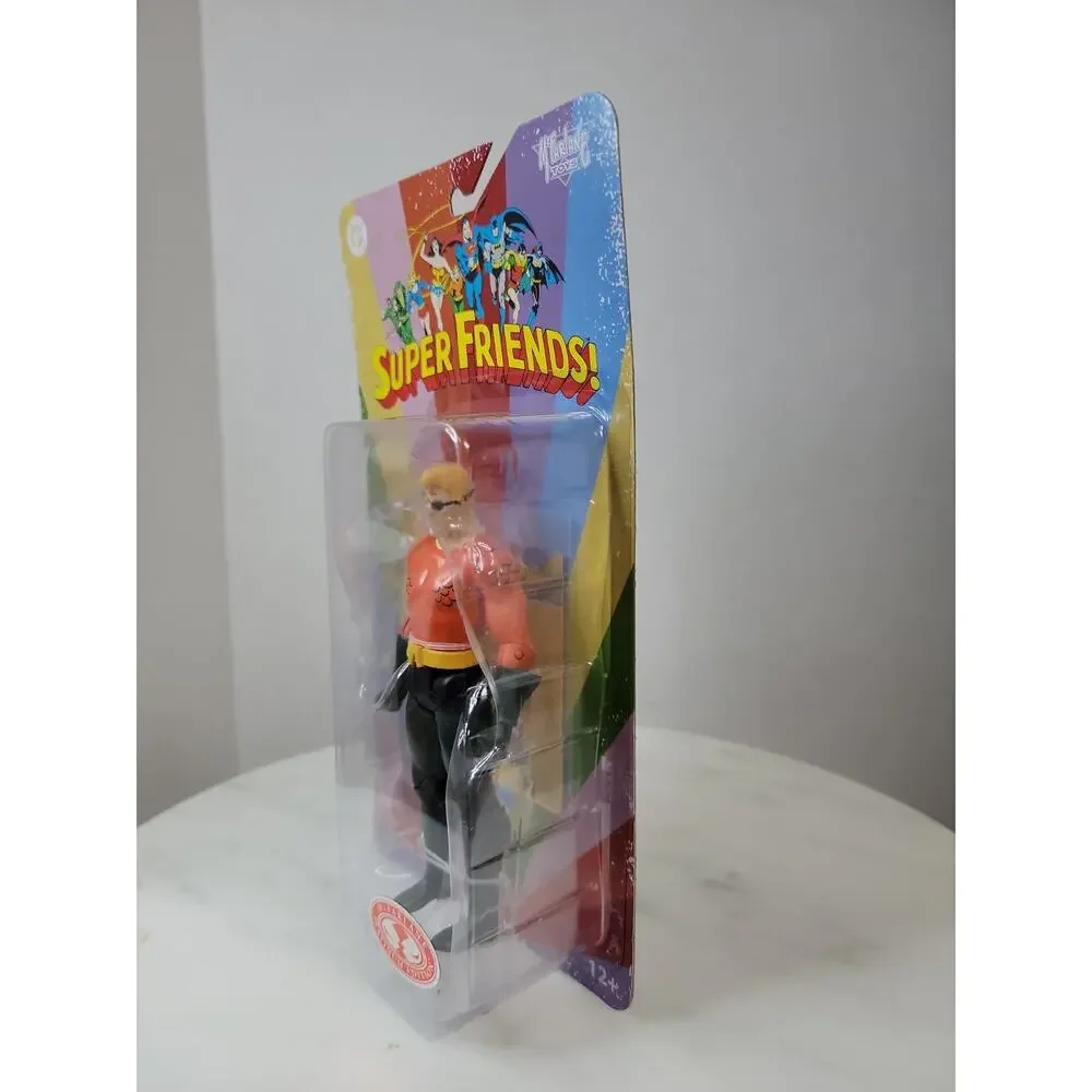 MCFARLANE DC RETRO SUPER FRIENDS EVIL AQUAMAN RED PLATINUM EDITION on Card